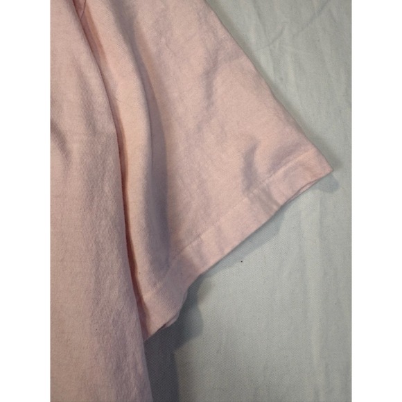 Vintage 90's Y2K XXL Willie Retired Handmade T-Shirt Pink Velvet Letters Hanes - Picture 9 of 9